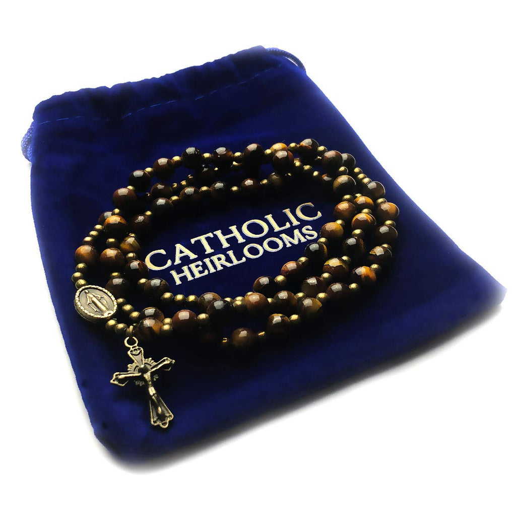 Tiger Eye Stone Rosary Bracelet