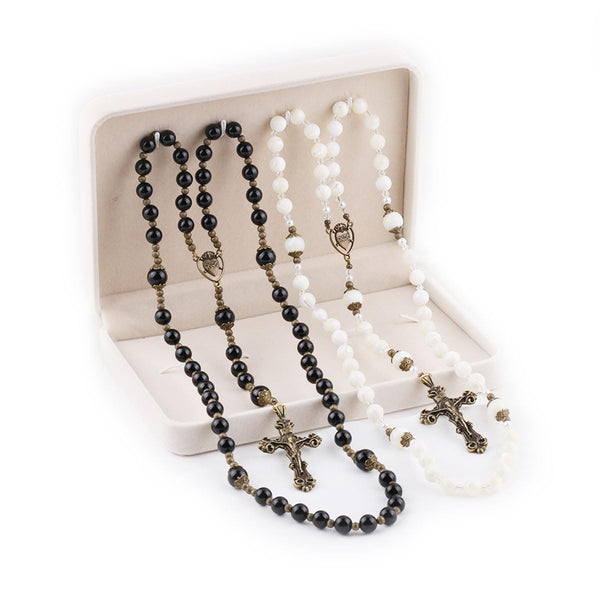 His and hers wedding rosary set