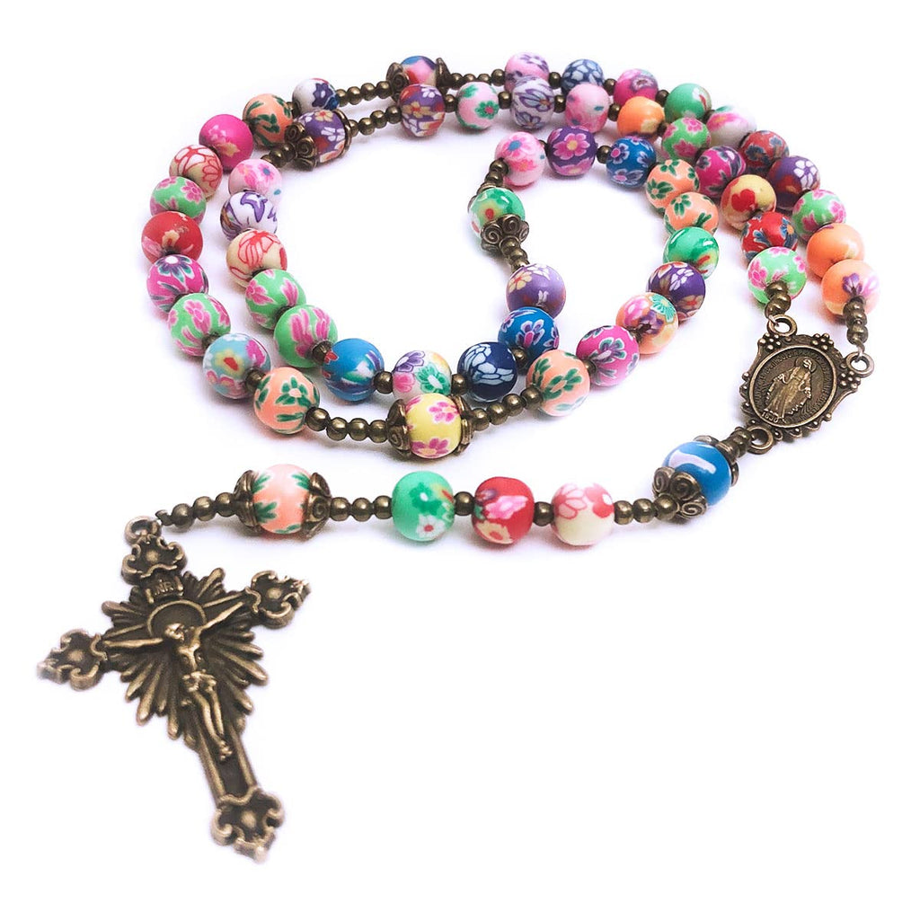 Miraculous Medal Colorful Rosary