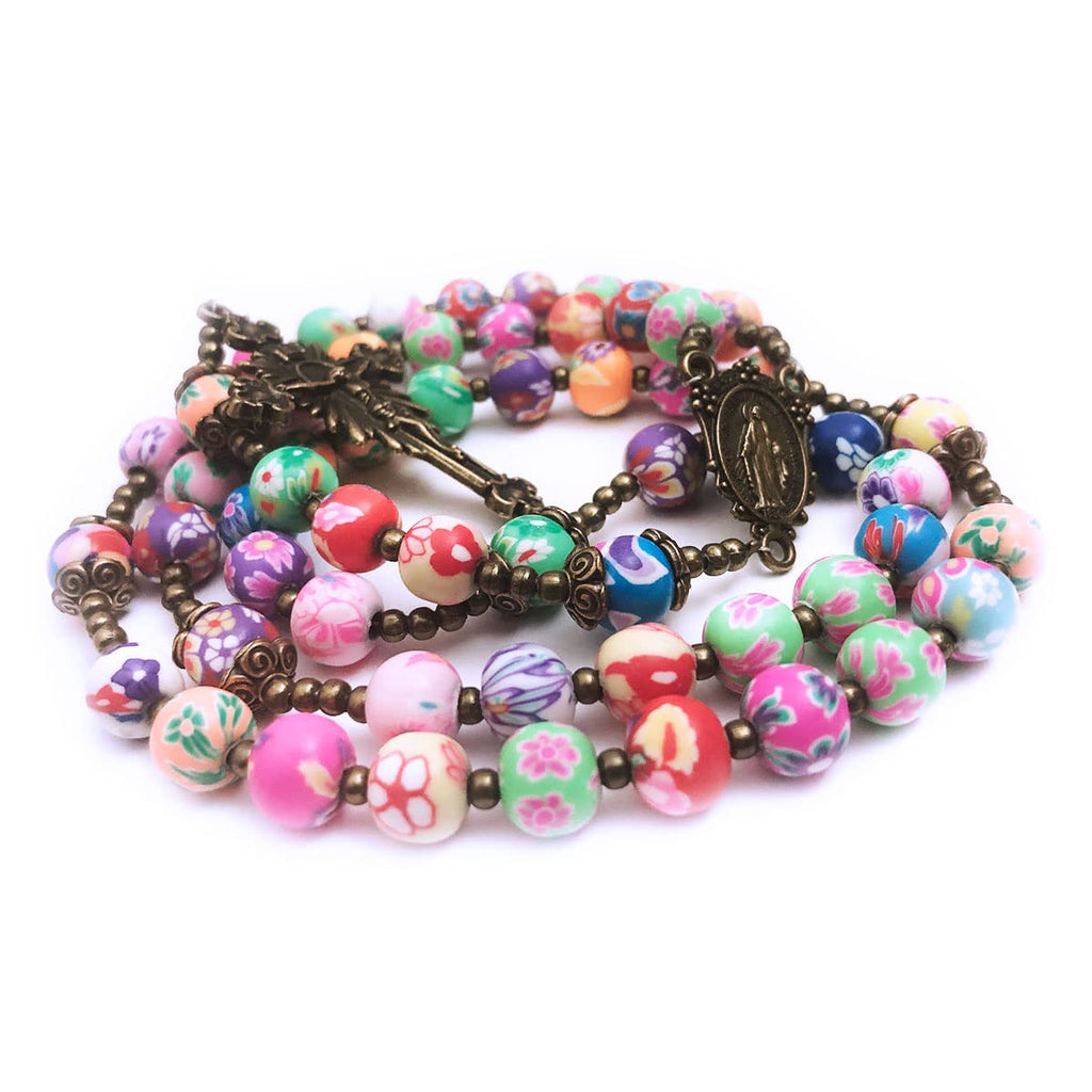 Miraculous Medal Colorful Rosary