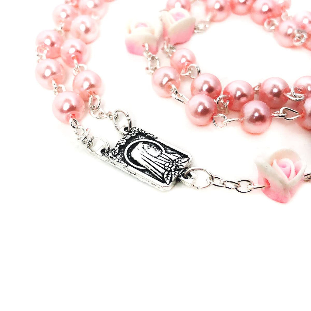 Angelic Pink Rose Rosary