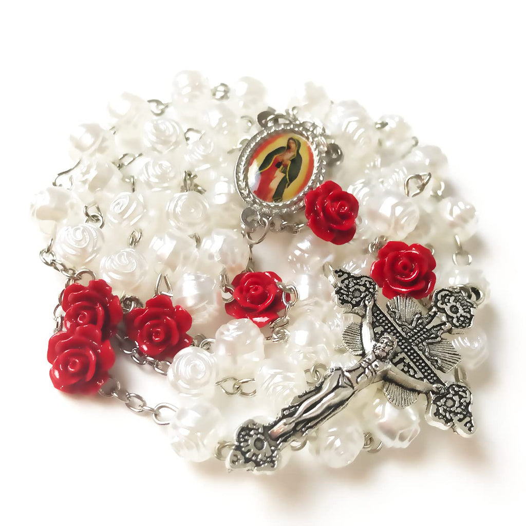 Our Lady of Guadalupe Pearly Rose Rosary