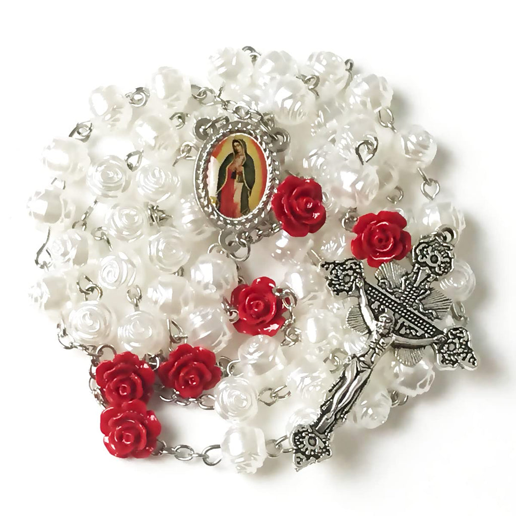 Our Lady of Guadalupe Pearly Rose Rosary