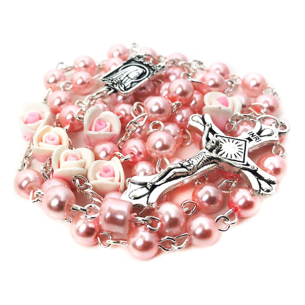 Angelic Pink Rose Rosary