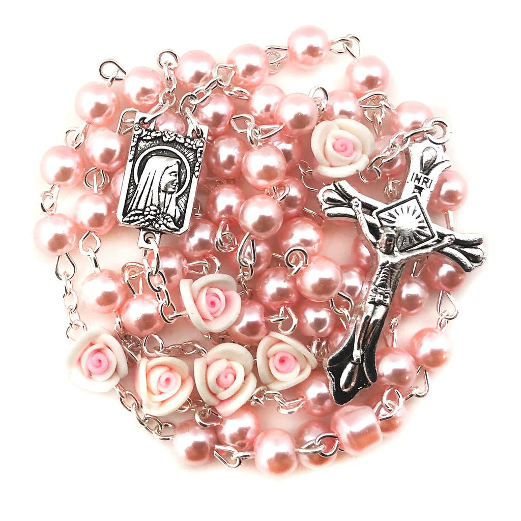 Angelic Pink Rose Rosary