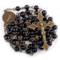 St. Benedict Black Rosary with Crucifix and Medal